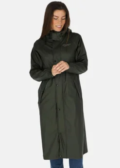 New Swedemount Väderöarna Long Coat W Olive/Black