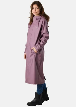 New Swedemount Väderöarna Long Coat W Dk. Mauve