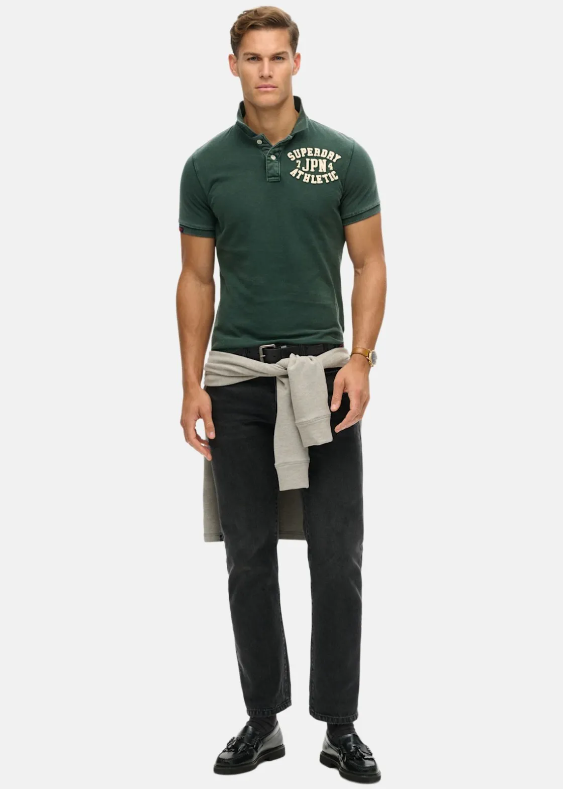 Superdry VINTAGE ATHLETIC POLO Enamel Green