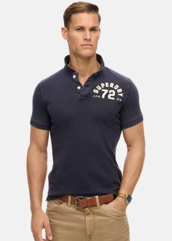 New Superdry VINTAGE ATHLETIC POLO Eclipse Navy