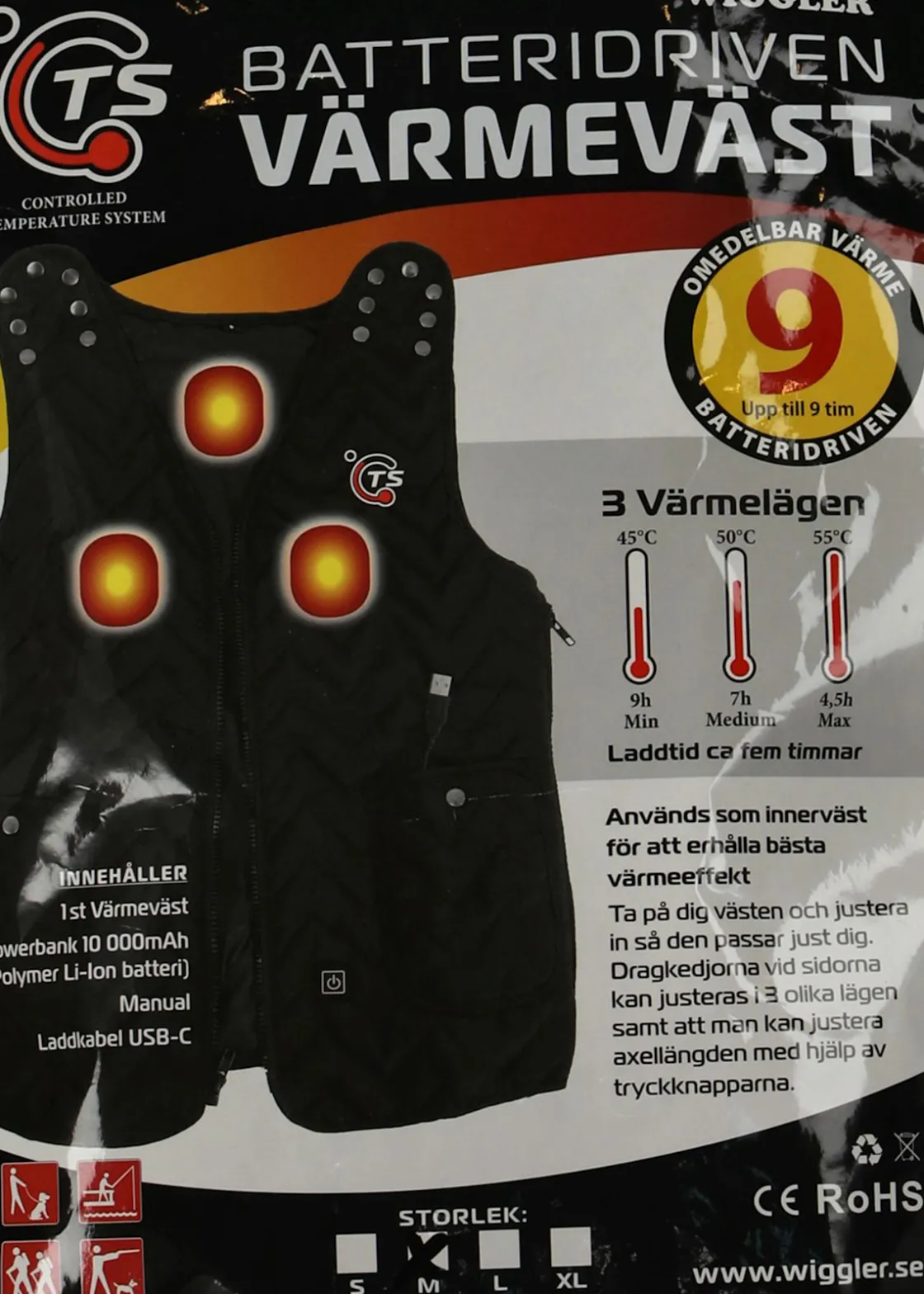 Sale Wiggler Värmeväst Black