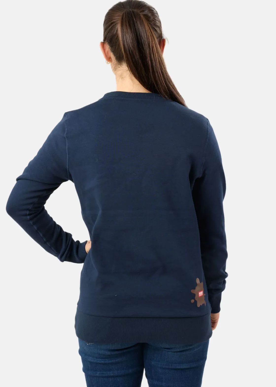 Huski Wear W Logo Crew Navy Blue