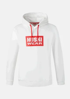 New Huski Wear W Logo Hoody Huski Snow White