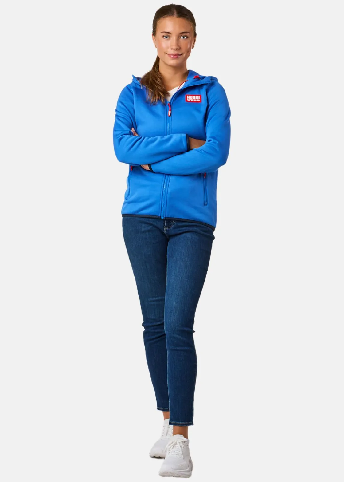 Sale Huski Wear W MID HOOD JACKET Azure Blue