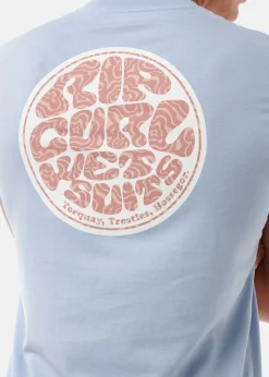 Clearance Rip Curl WETTIE PASSAGE ICON TEE SPRAY BLUE