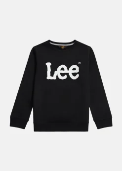 Online Lee Kids WOBBLY LEE GRAPHIC LB CREW Black