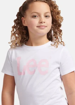 New Lee Kids WOBBLY LEE GRAPHIC TSHIRT Bright White