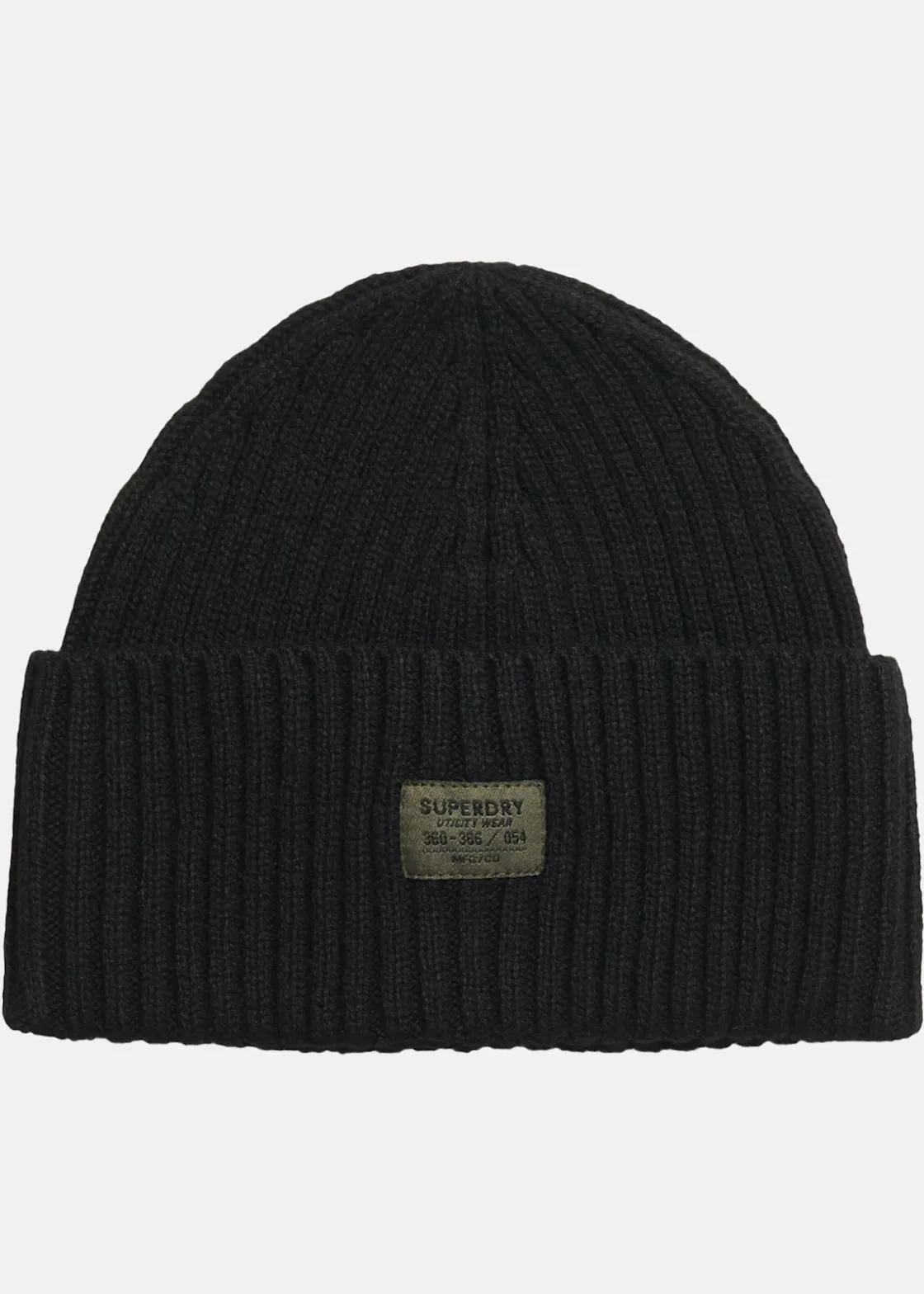 Superdry WORKWEAR KNITTED BEANIE HAT Black