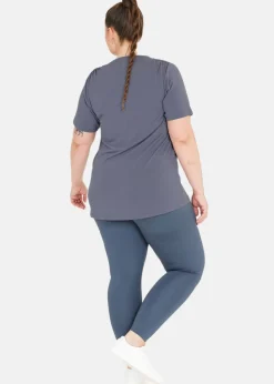 Clearance Q-collection Zamilla W Loose Fit S/S Tee Folkstone Gray